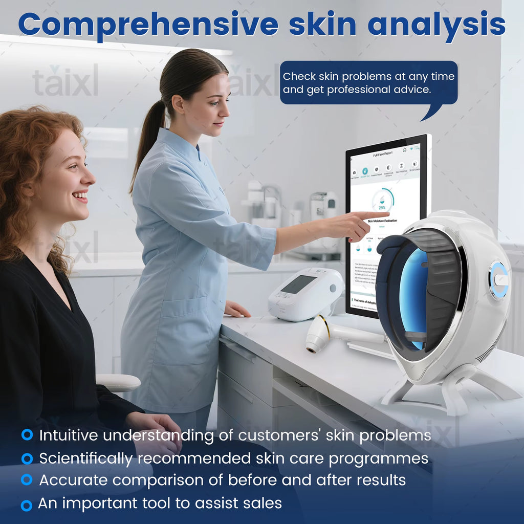 AL Skin Tester AI Smart Skin Tester 10 Spectrum Imaging Comprehensive Skin Analysis 18 Languages ​​Professional Skin Test