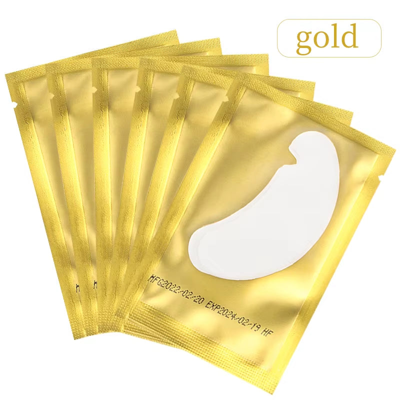 50Pairs Eyelash Extension under Eye Gel Pads Lash Lint Free Hydrogel Eye Patches Eyelash Extension Supplies Girls Makeup Tools