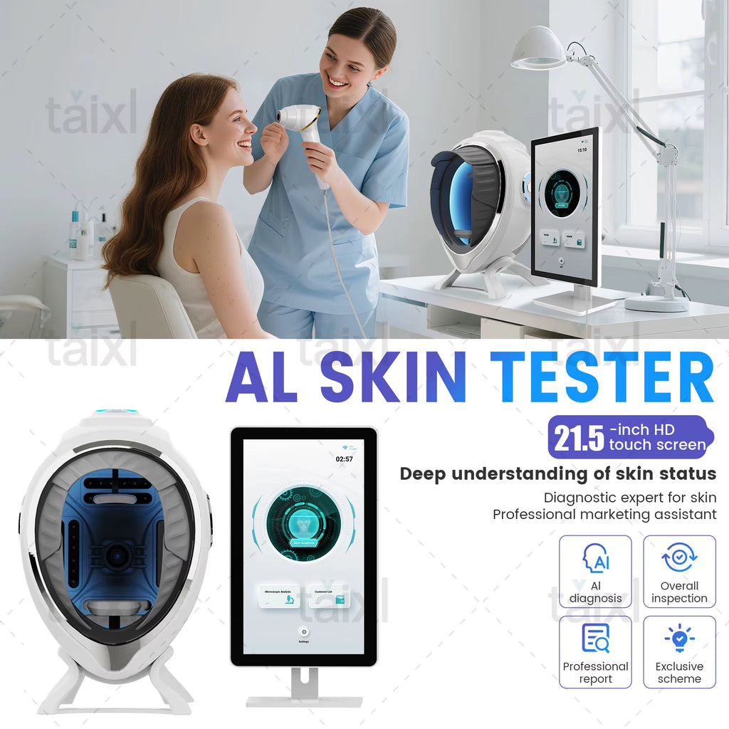 AL Skin Tester AI Smart Skin Tester 10 Spectrum Imaging Comprehensive Skin Analysis 18 Languages ​​Professional Skin Test