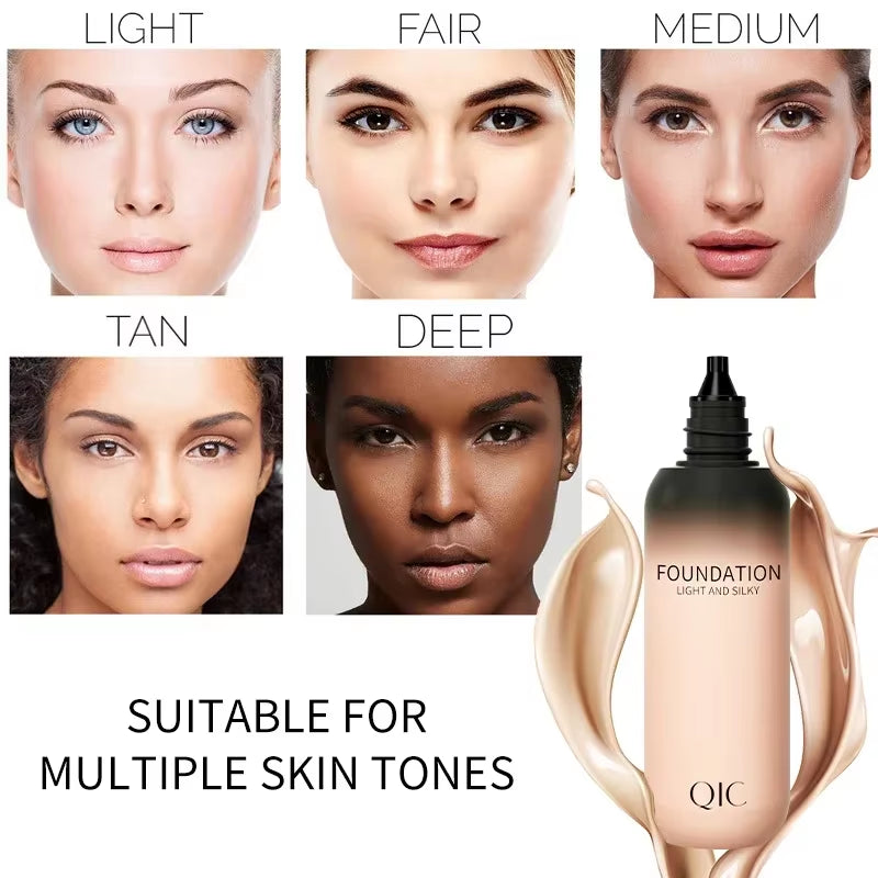 30Ml Liquid Foundation Cream Waterproof Oil-Control Cover Acne Base Cream Makeup Moisturize Matte Concealer Cosmetic