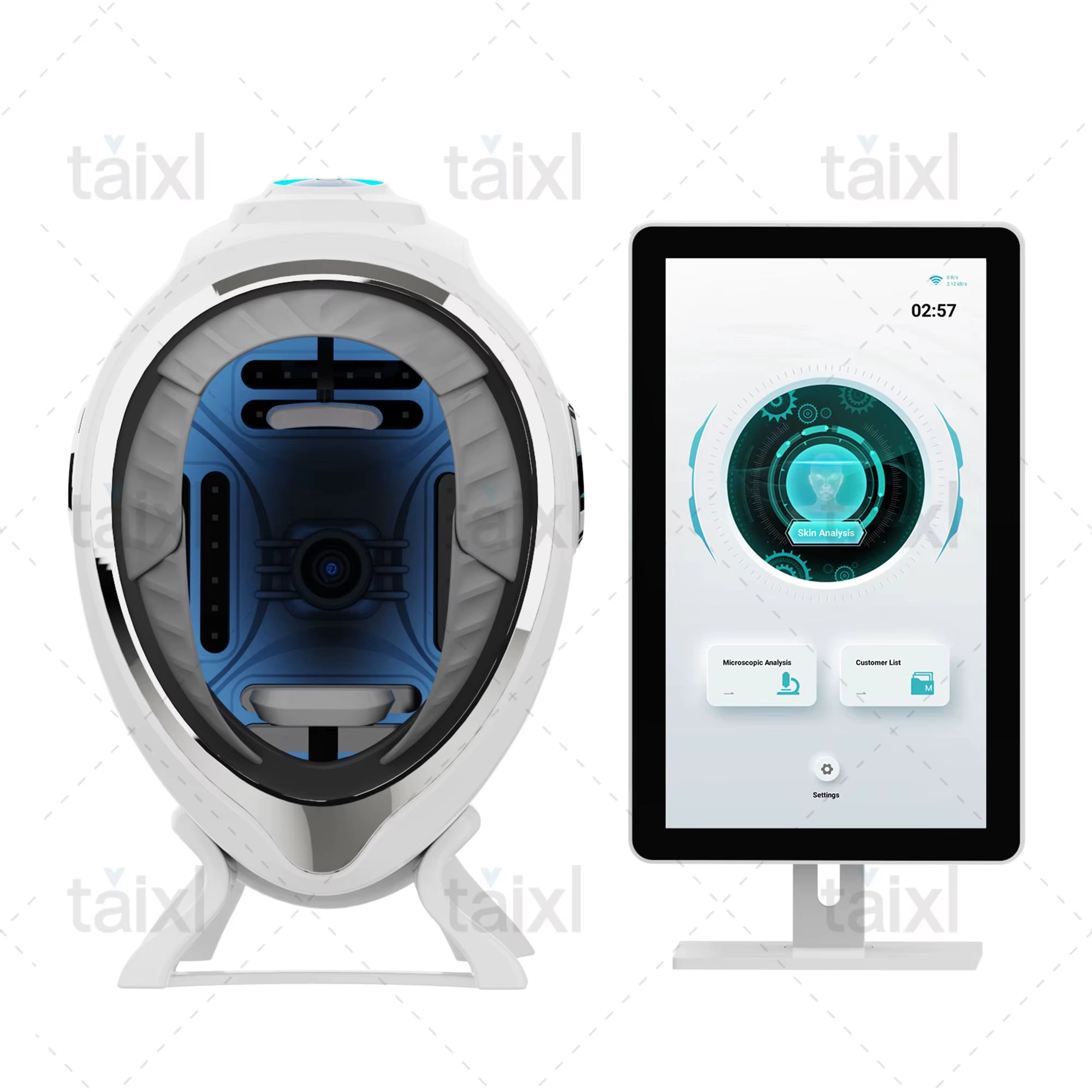 AL Skin Tester AI Smart Skin Tester 10 Spectrum Imaging Comprehensive Skin Analysis 18 Languages ​​Professional Skin Test