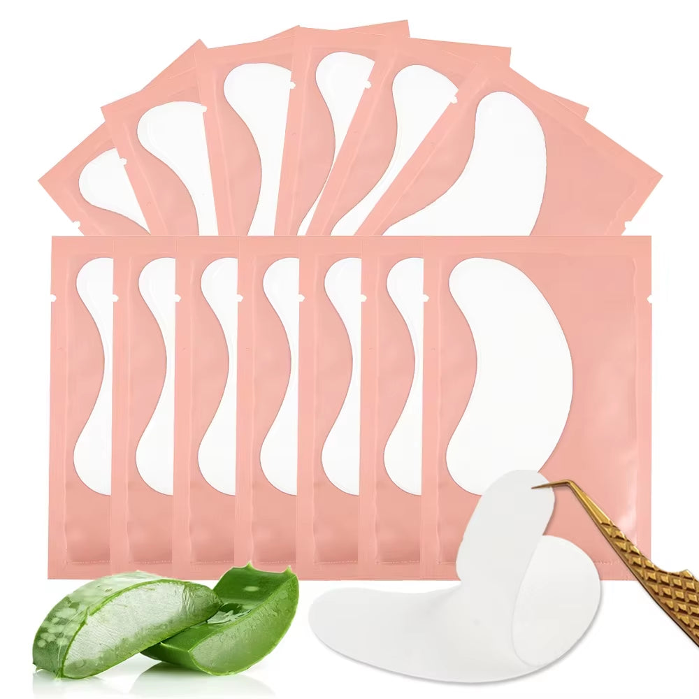 50Pairs Eyelash Extension under Eye Gel Pads Lash Lint Free Hydrogel Eye Patches Eyelash Extension Supplies Girls Makeup Tools