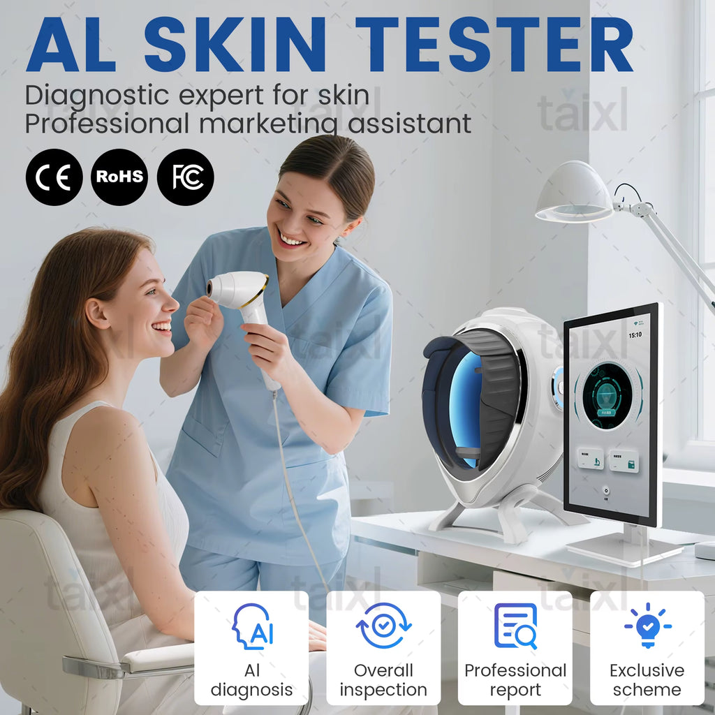 AL Skin Tester AI Smart Skin Tester 10 Spectrum Imaging Comprehensive Skin Analysis 18 Languages ​​Professional Skin Test