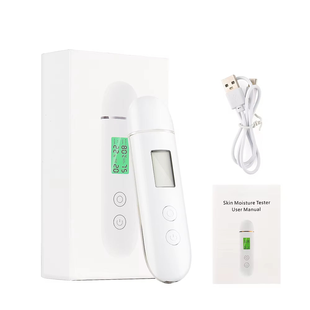 Skin Tester Face Skin Moisture&Oil Content Skin Analyzer Skin Water Cheek Elastic Skin Age Test Meter Fluorescent Agent Detector