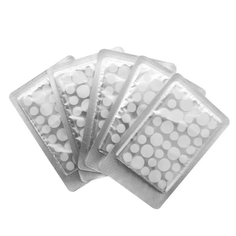 72/180Pcs Hydrocolloid Acne Patch Waterproof Acne Removing PU Film Face Printing Spots Marks Invisible Acne Cleansing Patch
