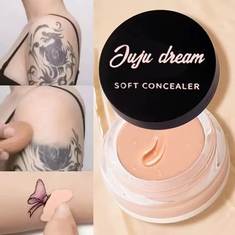 Waterproof & Sweatproof Concealer Cream - Tattoo Coverage, Long-Lasting Foundation, Natural,Full Coverage, All Skin Types